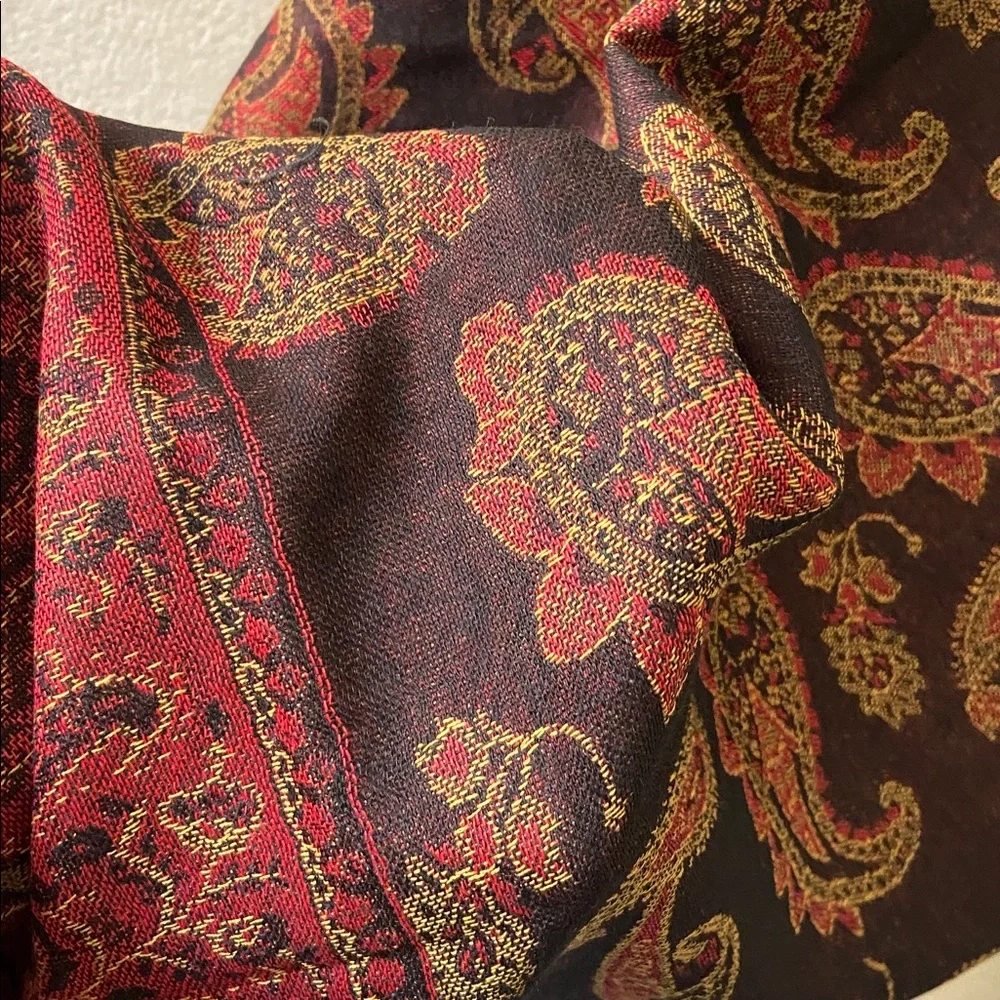 NEW Paisley Chocolate & Brown Scarf Wrap